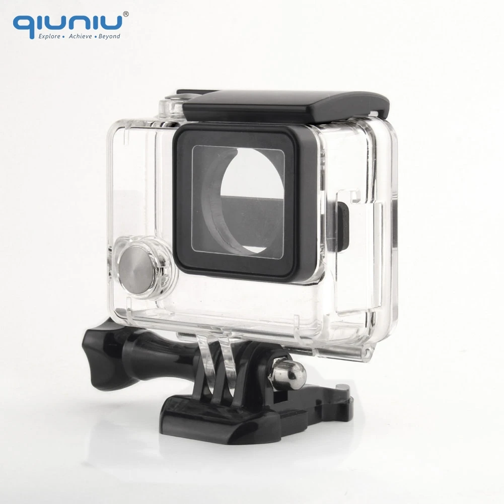 

QIUNIU Skeleton Protective Housing Case Side Open Protector Shell Cover for GoPro Hero 3 3+ 4 Camera For GoPro Accessories