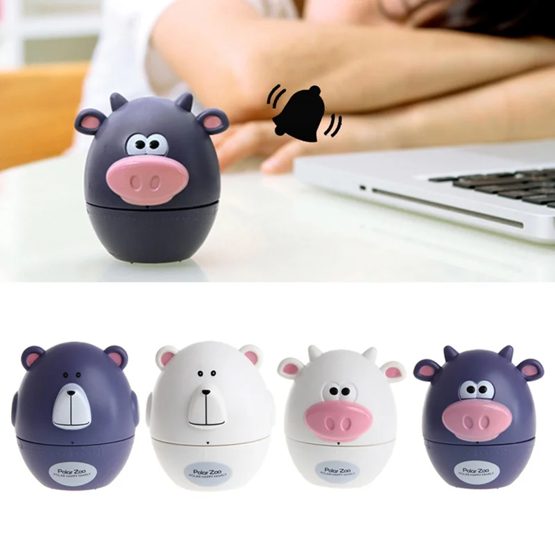 

Cartoon Animal Bear Shape 60 Minute Timer Easy Operate Kitchen Timer Cooking Baking Helper Kitchen Tools Home Decoration