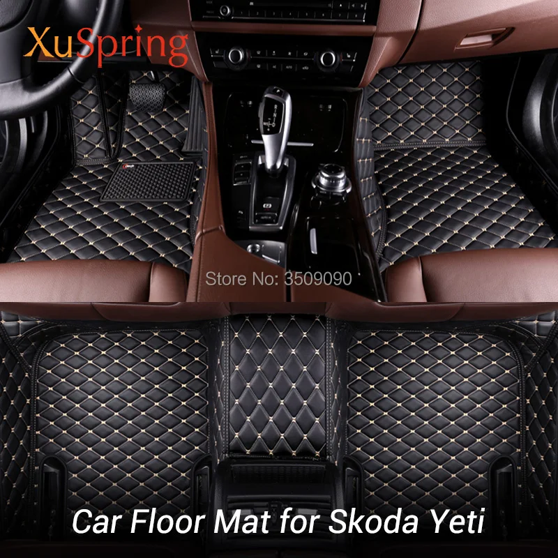 

Car Interior Floor Mat Pad Cover Foot Cushion Protective Case Coverage Styling for Skoda Yeti 2014-2019 5L