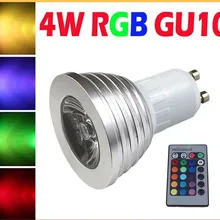 4 W GU10 E27 E14 GU5.3 MR16 RGB Светодиодный лампочки 16 Цвет RGB Изменить 110 V/220 V с пультом дистанционного управления для домашнего вечерние украшения атмосфере