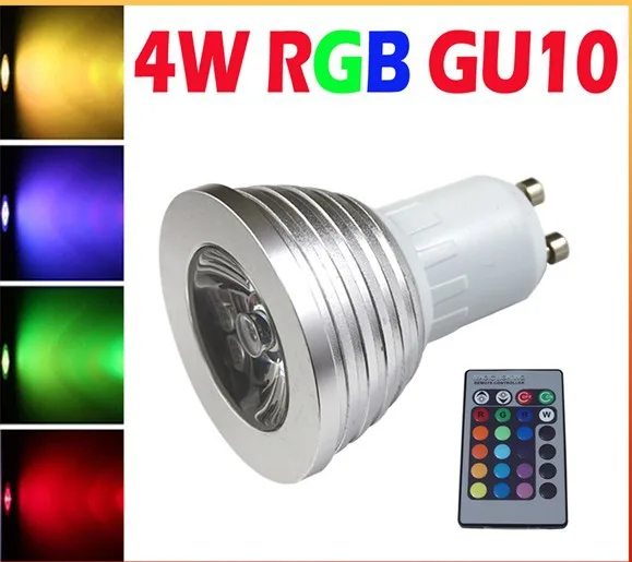 

4W GU10 E27 E14 GU5.3 MR16 RGB LED Light Bulb 16 Color RGB Change 110V/220V with Remote for home party decoration atmosphere