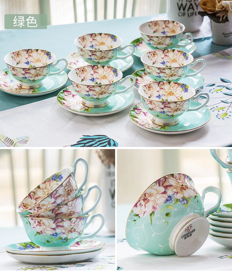 210 мл, 5 цветов, европейская кофейная чашка из костяного фарфора, английский Набор чашек для послеобеденного чая, керамический креативный свадебный подарок в скандинавском стиле