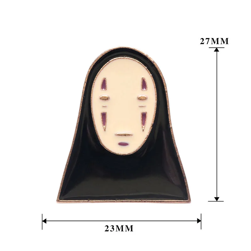 Миядзаки Унесенные Призраками Без лица мужские броши и эмалированные булавки для моды нагрудные булавки значок подарки