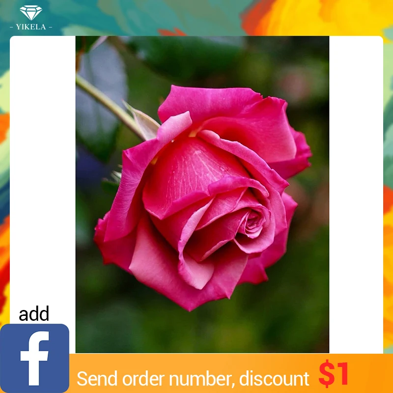 

DIY 5D Diamond Embroidery Full Square Mosaic Rose Diamond Painting Cross Stitch Rhinestone Flower Home Decor Gifts Wall Stickers