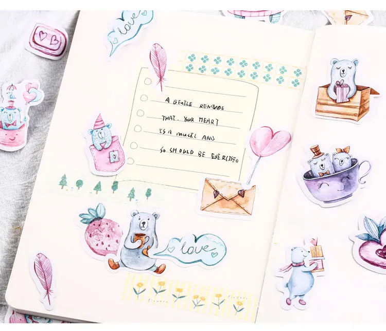40 шт. милые канцелярские наклейки s Kawaii КИТ наклейка s пуля бумага ...