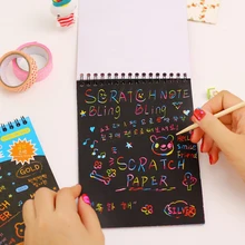 Дети Обучающие игрушки живопись Doodle игрушки-когтеточки 10x14 см волшебный Красочный Рисунок доска бумажная живопись скрапание