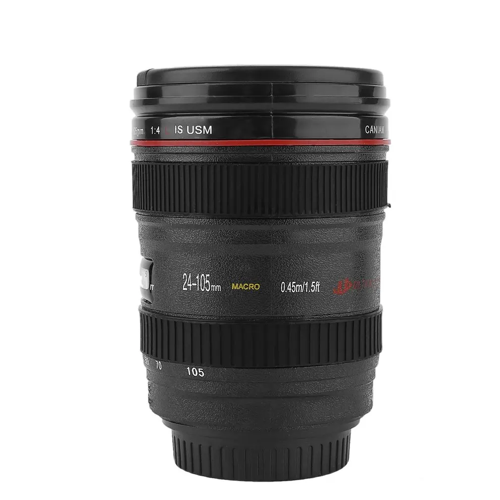 

Home Use Durable DIY ABS Realistic Camera Lens Look Travel Coffee Mug Cup Water Coffee Tea Camera Lens Cup Bottle With Lid Gift