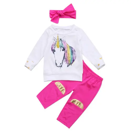 3PCS Set Newborn Infant Baby Girl Clothes Long Sleeve Tops Long Pants
Winter Warm Outfits Clothes Baby Kid Clothing Set 2018 New