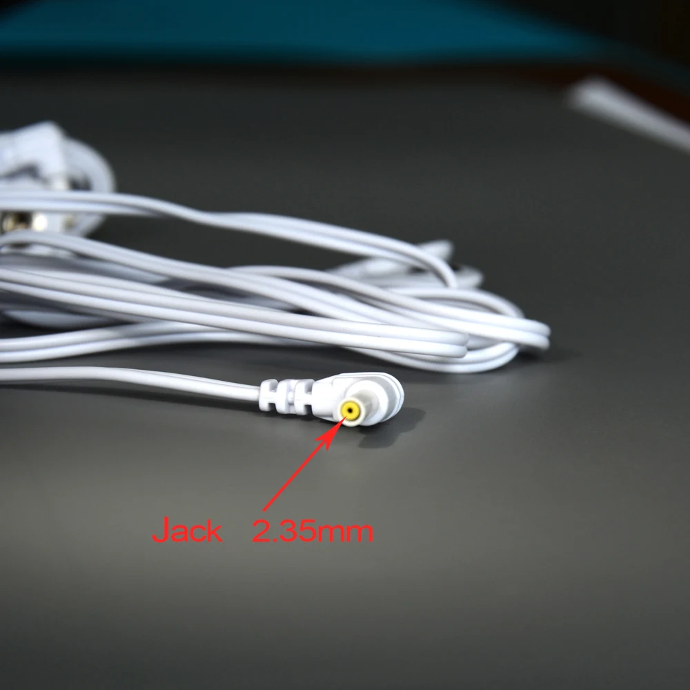 2 Pieces Replacement Jack 2.35mm Electrode Lead Wires Snap 3.5mm For TENS/EMS Unit