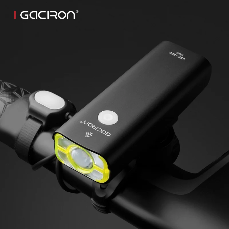 GACIRON Cycling Led Lights Usb Rechargeable Mini Bike Light Front Handlebar IPX3 WaterProof Battery 18650 Bicycle