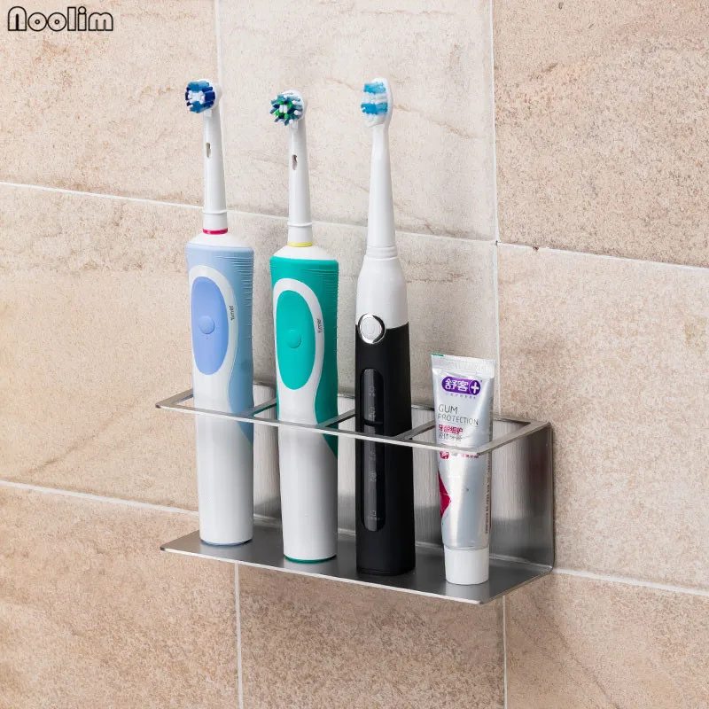 

NOOLIM Electric Toothbrush Rack Wall Mounted Toothpaste Facial Cleanser Storage Rack Bathroom Wall Hanging Toothbrush Holder