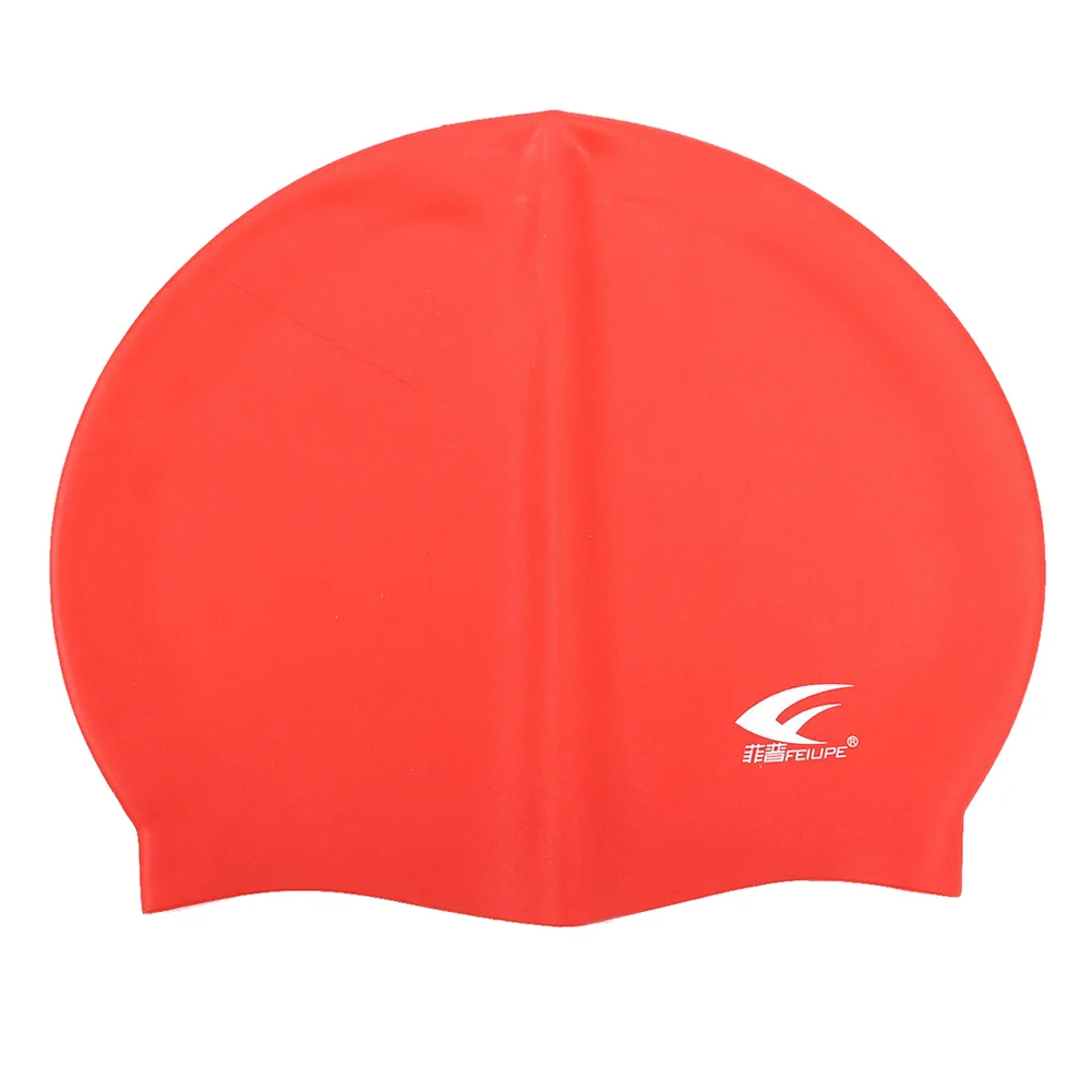 FEIUPEF Swimming Pool Cap Unisex Silicone Molded Swim Hat Waterproof