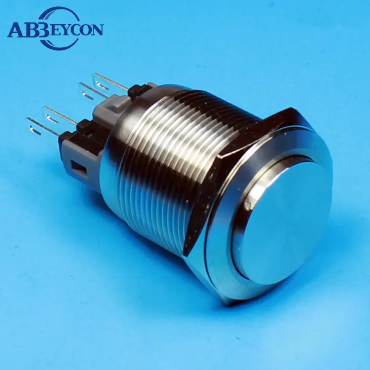 

5 шт./лот IB TY 2224Z 22 мм из нержавеющей стали IP67 водонепроницаемая Кнопка push ON push OFF high flush switch
