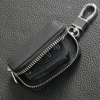 Portachiavi in pelle con cerniera Keyforkess per peugeot 407 kia ford focus Toyota hyundai BYD Starline volvo xc70 Cover portachiavi universale - Portachiavi in pelle con cerniera jingyuqin per peugeot 407 kia ford focus Toyota hyundai BYD