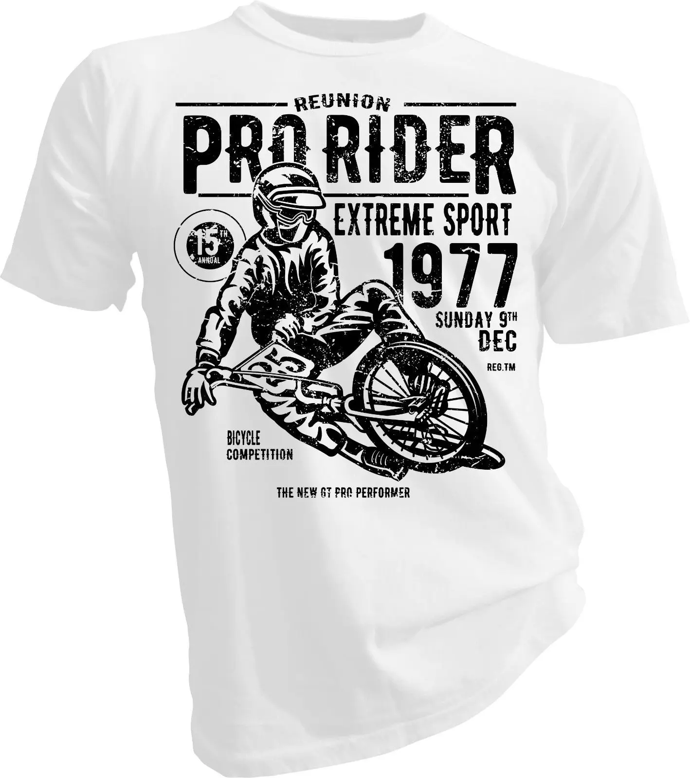 2019 Новая модная мужская футболка Pro Rider 1977 велосипедная Байкерская взрослая