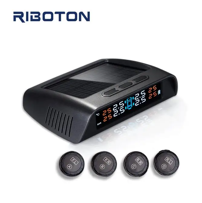 

Riboton C200 Bluetooth TPMS Tire Pressure Monitoring System Cigarette Lighter USB Charger Port and 4 valve stem caps