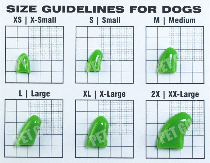 100 шт./лот = 5 комплектов, мягкие колпачки для ногтей для собак, домашних животных, контроль лап+ клей, размер XS, s, m, l, xl, XXL