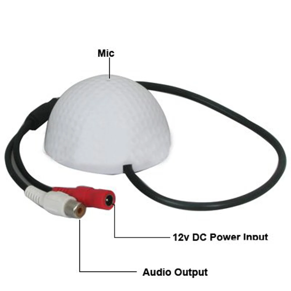  VERYSMART HD Audio Monitor CCTV MIC Microfono RCA di Uscita per la Casa Telecamera di Sicurezza del