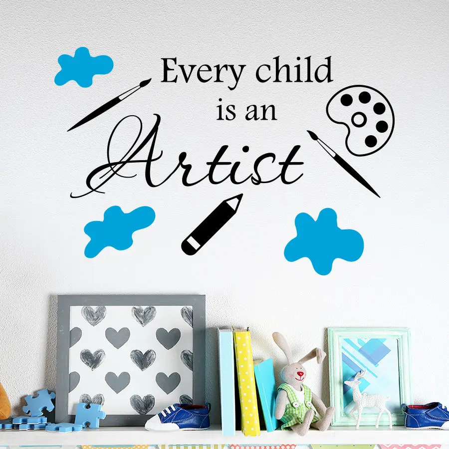 Every Child Is An Artist Wall Sticker Quotes Vinyl Letters Nursery Wall Sticker Quotes Vinyl Letters