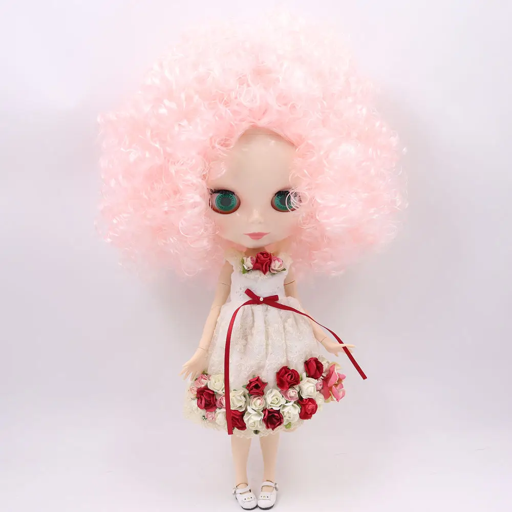 Ледяной обнаженный завод Blyth Кукла № QE126/QE300 розовый афро волос сустава тела белая кожа Neo 1/6
