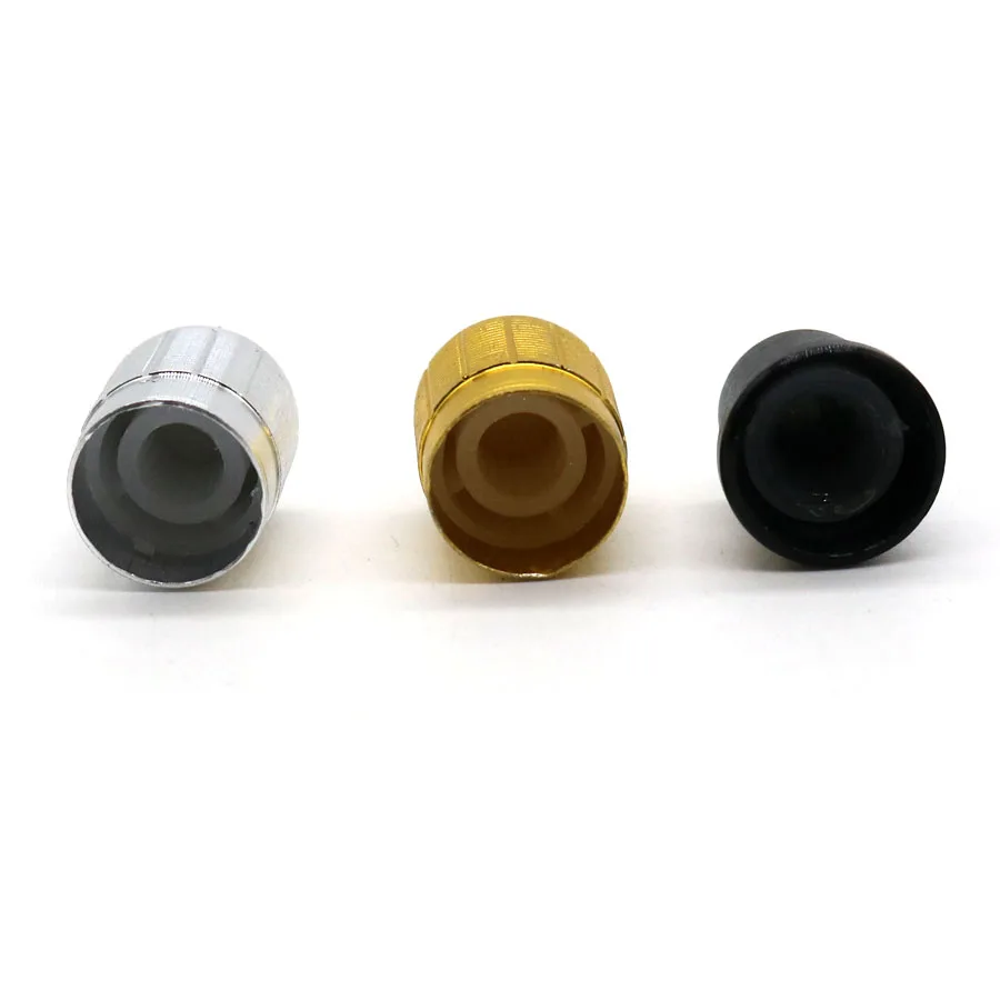 

Silver/gold/black aluminum alloy potentiometer encoder knob 15x15mm frosted bright edge hat shape encoder 6MM rachis