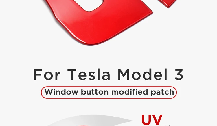 LUCKEASY окна автомобиля кнопки изменение ABS патч для Tesla модель 3- самолет версия Красный Белый подъюбник 6 шт./компл
