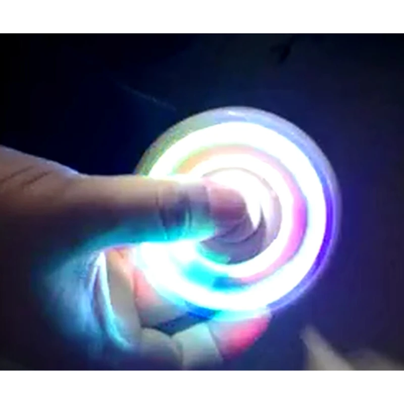 

Funny LED Lighting Hand Spinner Fidget Plastic EDC Finger Spinner For Autism and ADHD Relief Focus Anxiety Stress Gift Toys NEW