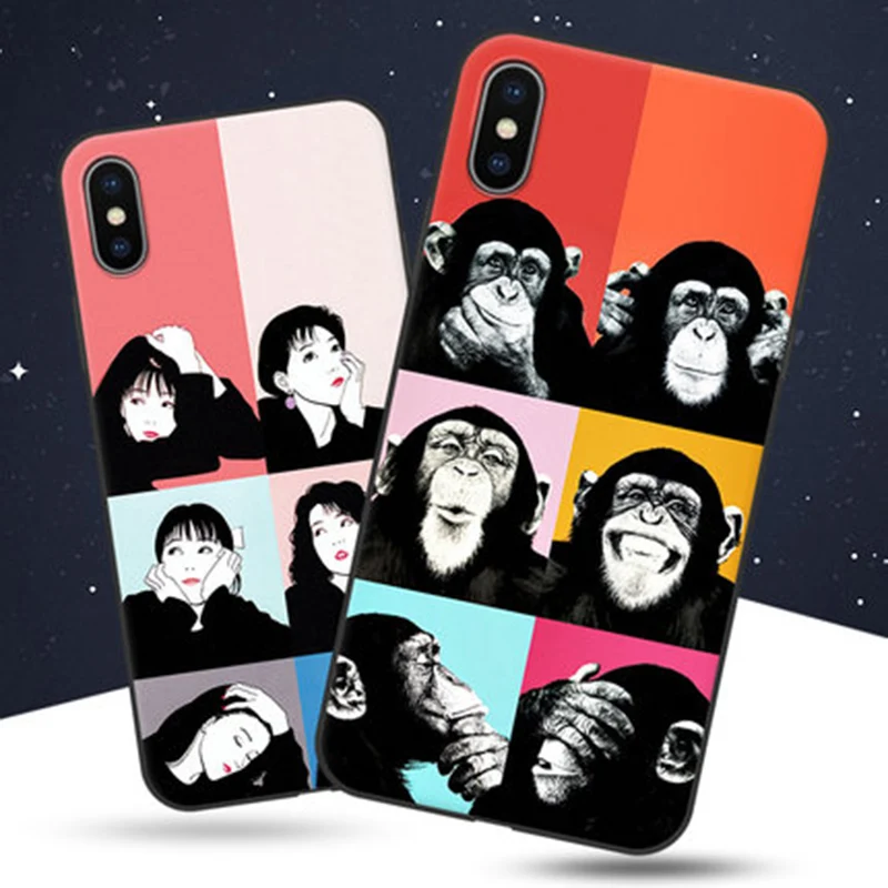 5 8 дюйма Чехол для iphone XS мягкий чехол телефона с мультипликационным принтом iphoneXS