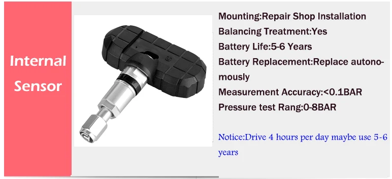 CAREUD TPMS U903 умный автомобильный Тип система контроля давления 4 шт. внутренний Датчик батареи длительный срок службы Автомобильная электроника TPMS