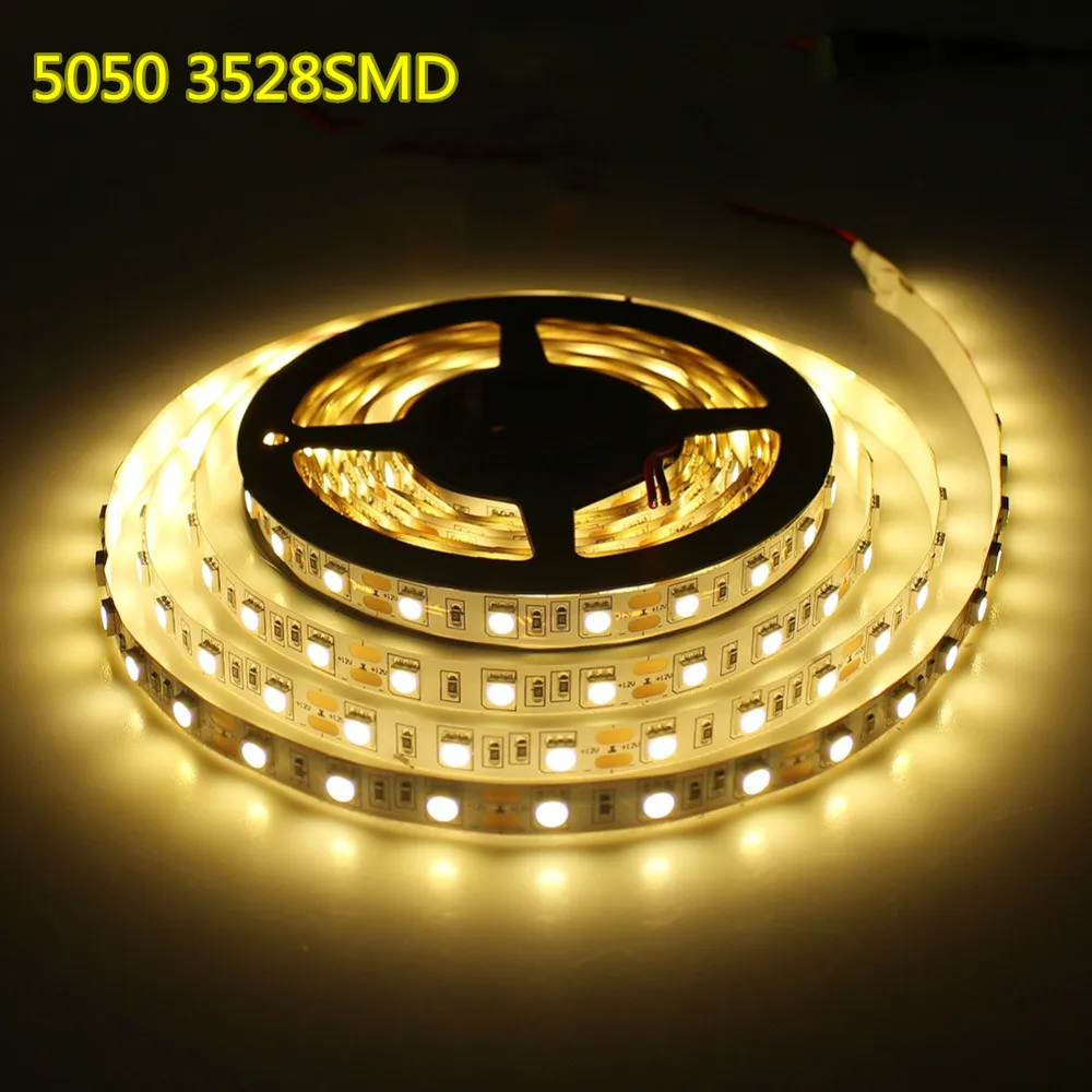 СВЕТОДИОДНЫЕ Полосы Света 2835 5050 SMD RGB Гибкие Строки Лампы DC12V 5 М 300 Светодиодов