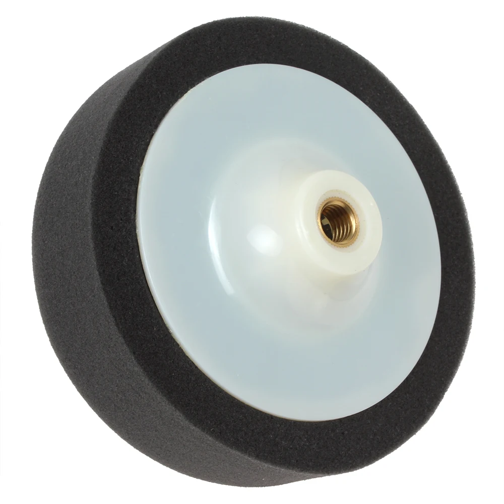 

High Quality Black 14mm Screw Diameter Polyester Soft Puffing Pad Wheel Imported polyester & plastic for Car Waxing & Polishing