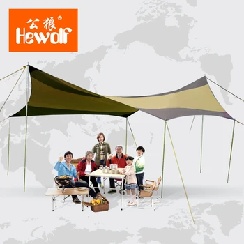

5m*5m 6-10 person big family canopy anti-UV beach fishing family party shady sun shelter waterproof outdoor camping awning tent