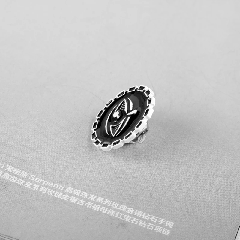 Fun темно шестерни дьявольские глаза слезы эмали штырь круглая Шестерня черной