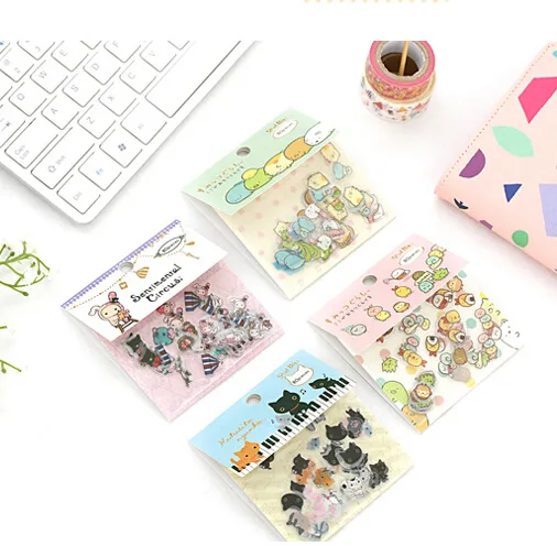 

80pcs/pack Cartoon Animal Diary Label Paper Stickers Memo Pad Bookmark Creative Cute Animal Sticky Notes Escolar School Supplie