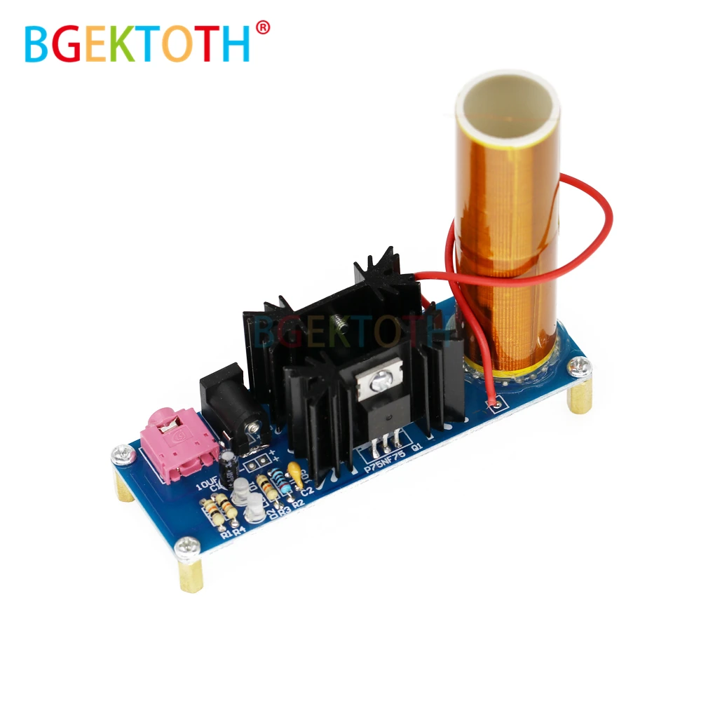 

DIY Mini Tesla Coil Kit 15W Mini Music Tesla Coil Plasma Speaker Tesla Wireless Transmission DC 15-24v Module Board