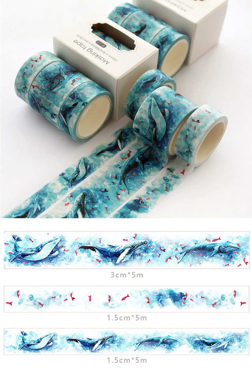 3Pcs/pack Classic Van Gogh Bullet Journal Washi Tape set Starry sky Adhesive Tape DIY Scrapbooking Sticker Label Masking