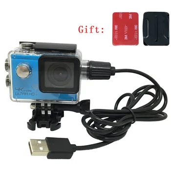 

Universal Waterproof Case Shell Charger USB Cable for SJCAM SJ4000 WiFi SJ6000 Soocoo c30 EKEN H9 H9R Action Camera Motocycle