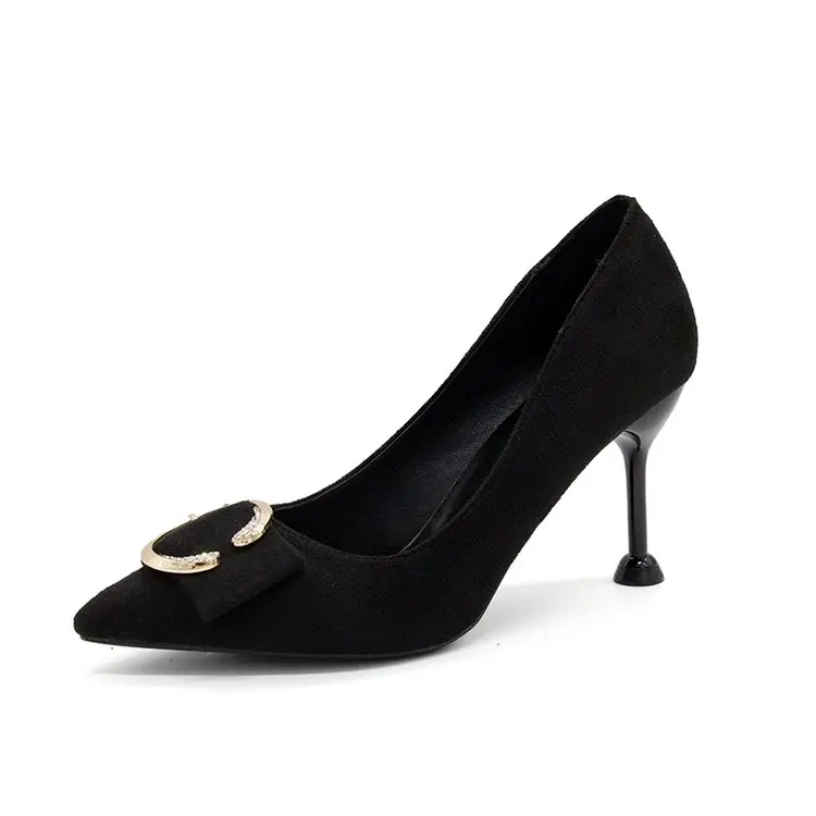 Bout Les noir Sur Pompes Talons Profonde Pour Femmes Filles Femme Chaussures Travail Mince Slip Beige rouge Pointu Hauts Professionnel De Ol Peu qRTwc7xF