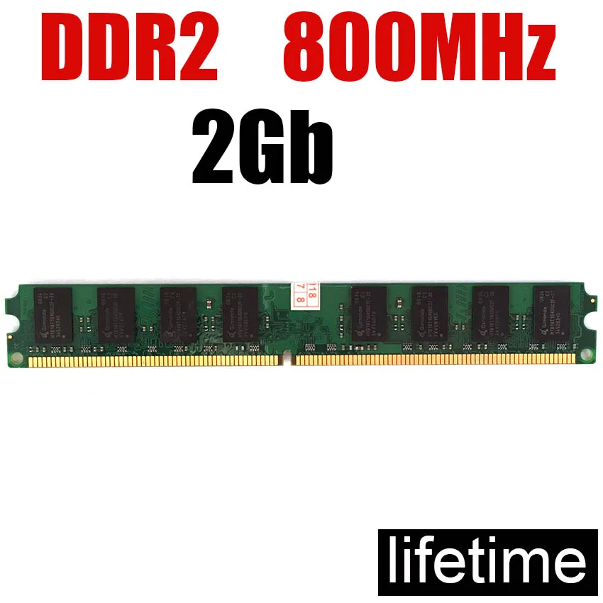 

2GB DDR2 800 PC2-6400 DDR2 800MHz / For Desktop PC DIMM PC2 6400 Memory RAM ( For intel & for amd ) memoria ddr2 2G 1GB 667 533