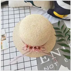 Корейская версия, новая женская соломенная шляпа, Цветочная лента, Солнцезащитная Рыбацкая шляпа, складная пляжная Солнцезащитная шляпа