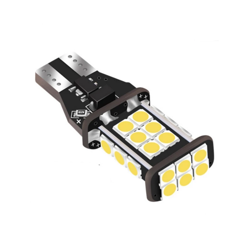 

2PCS T15 921 W16W Super Bright 1200Lm 3030 LED Auto Additional Brake Lamp CANBUS NO ERROR Reverse Light Car Daytime Running Bulb