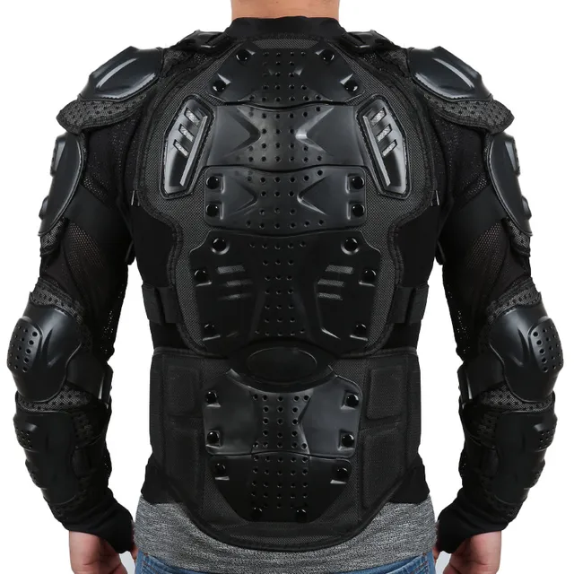 Liplasting New Black Full Motorcycle Body Armor Shirt Jacket Motocross Back Shoulder Protector Gear S-XXXL  Veste de moto Jacket