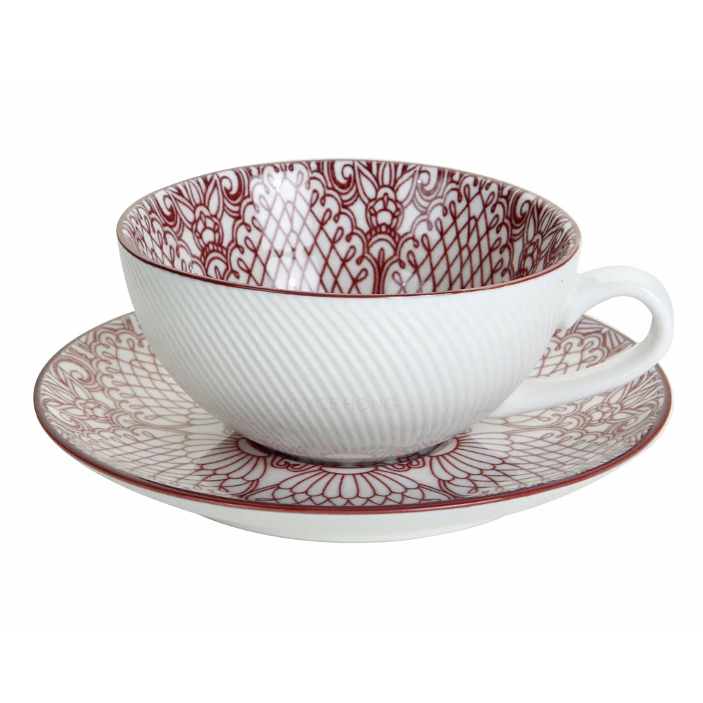 Керамические чайные чашки и блюдце, кофейная чашка и блюдце, кофейные чашки чайная чашка набор блюдец - Цвет: 200ml Cup and Saucer