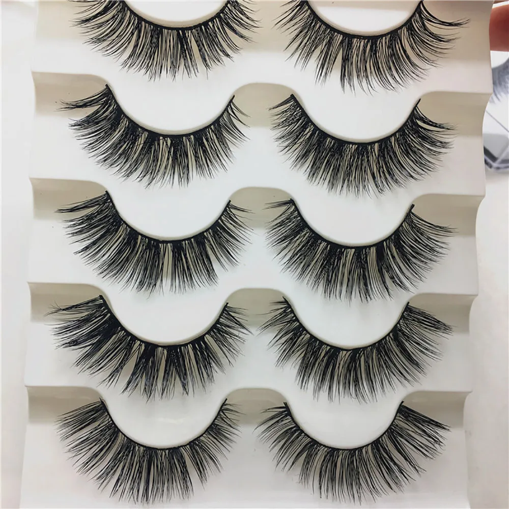 

1 Box Luxury 3D False Lashes Fluffy Strip Eyelashes Long Natural Party наращивание ресниц L525
