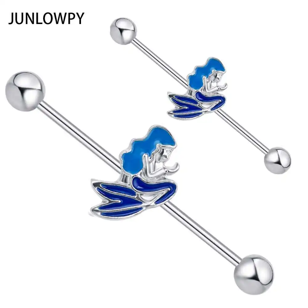 JUNLOWPY 2 шт Совы хирургические стальные кольца для сосков промышленные хрящи