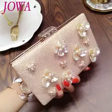 Дизайн женские вечерние сумки сладкие цветы алмаз розовая сумка Свадебная вечеринка женская мини-цепи Сумка Ночной кошелек 2 цвета