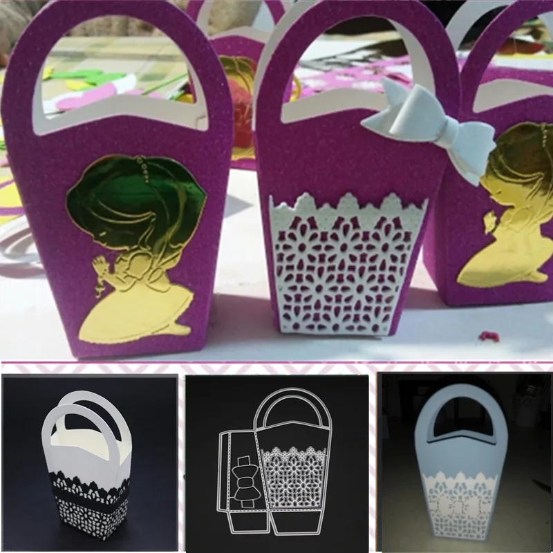 

Gowing Handbag Stitched Metal Cutting Dies Stencil Scrapbook Album Embossing Dies For Gift diy Card Making Handcrafts