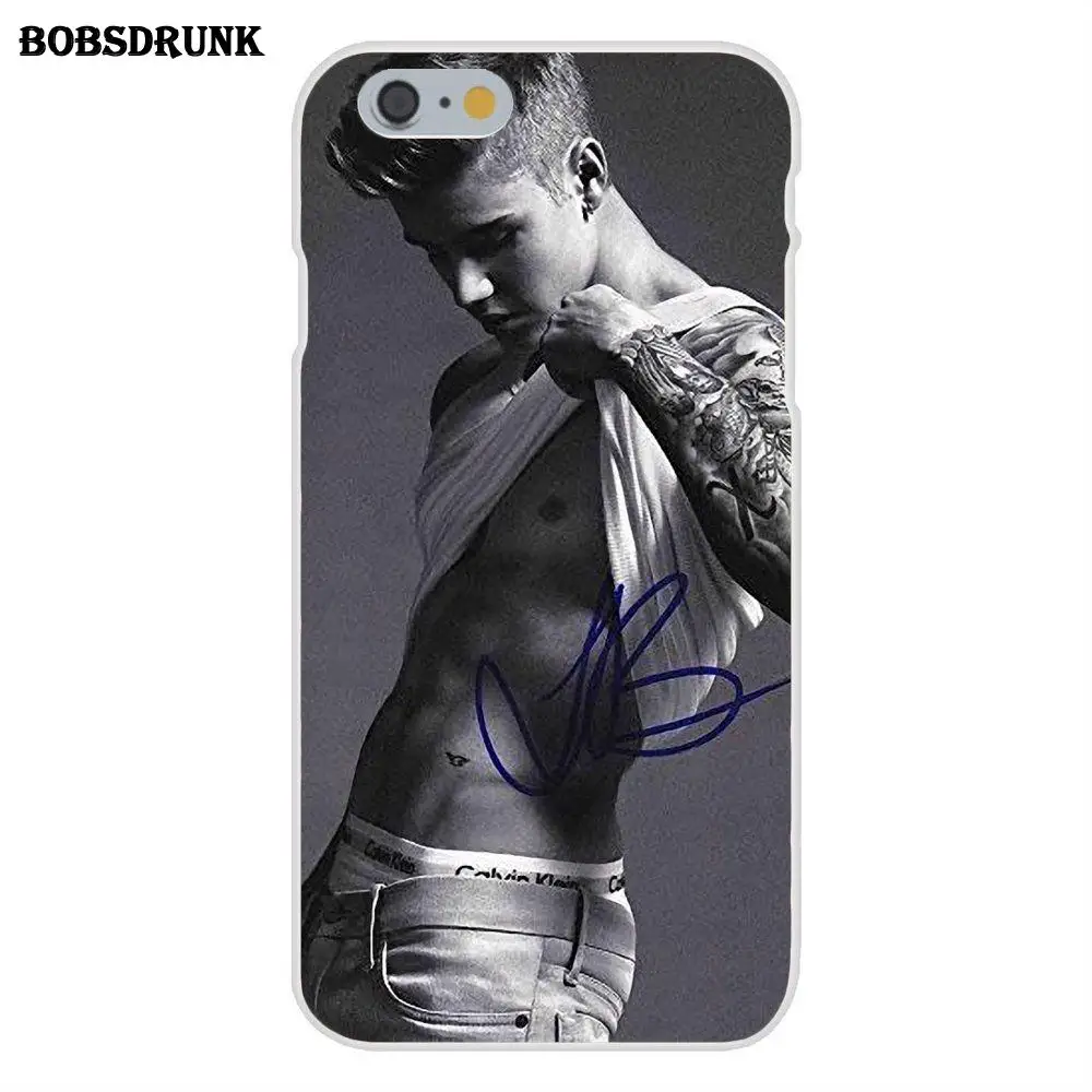Justin Bieber Autograph For Apple iPhone X 4 4S 5 5C SE 6 6S 7 8 Plus Soft TPU Mobile Phone Case Cover