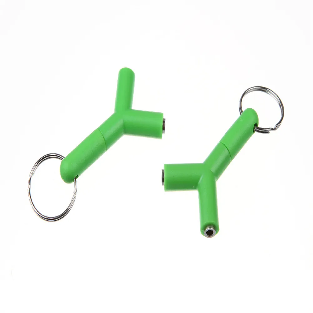 3.5mm Y Shape Stereo Jack Audio Headset Connector Adapter Keyring Splitter for iPhone 6 5 Android PC MP3