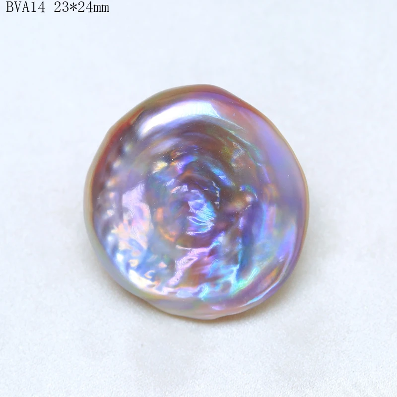 

BaroqueOnly super size oblate light purple high quality naked pearl beads cultured freshwater pearl for DIY jewelry making BVA-2